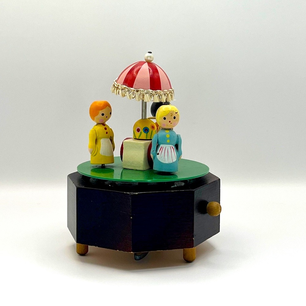 Vintage  Schmid Bros. Wooden Musical Carrousel